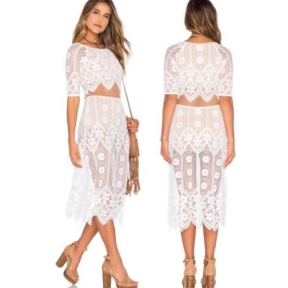 For Love And Lemons Dresses & Skirts - For Love and Lemons white midi dress - M